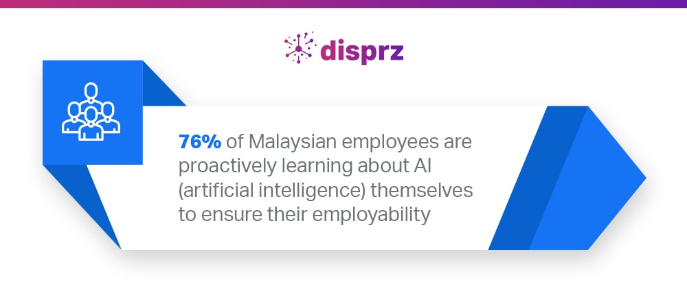 Malaysian employees learning about AI